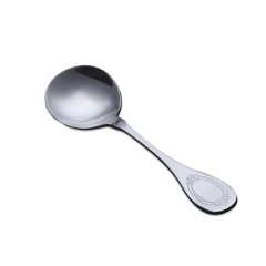 Stainless steel western fancy hotel cafes restaurant round soup spoon