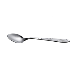 Cheap price stainless steel western dinnerware tableware spoon with design pattern
