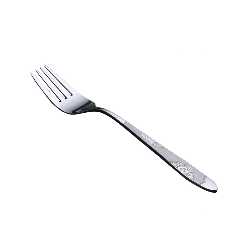 Stainless steel dinner fork custom unique design 410 stainless steel silver fork