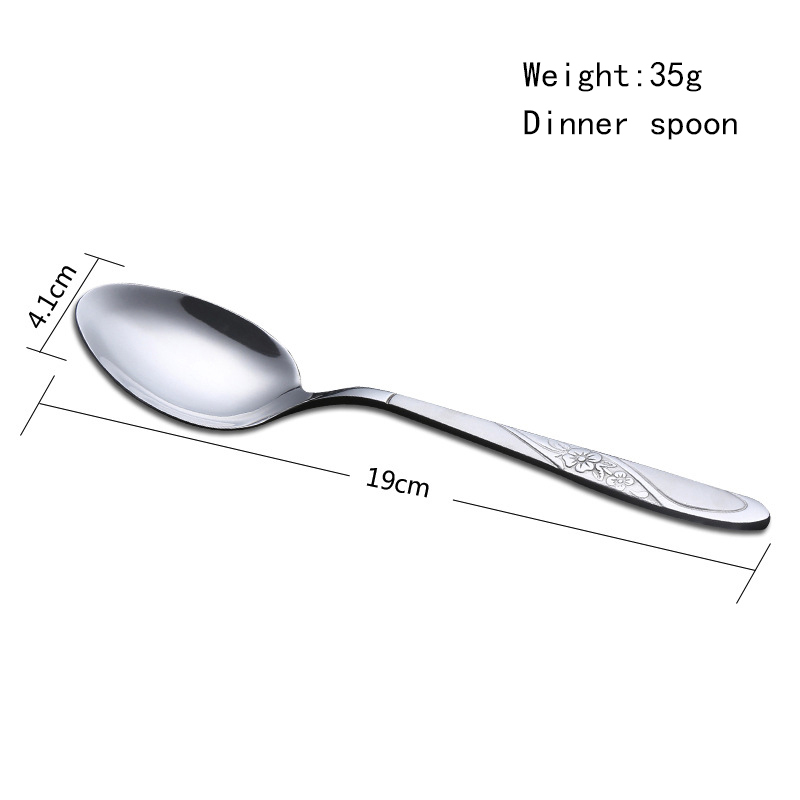 China high quality stainless steel western hotel home restaurant dinnerware sets dinner spoon
