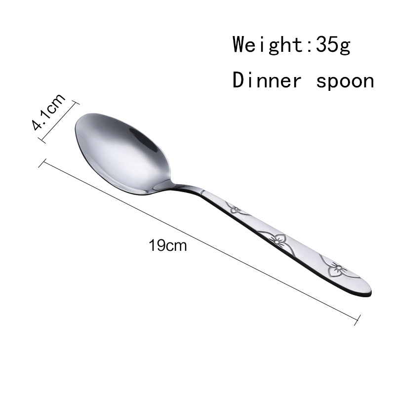 Hot Sale Modern Style Hotel And Home Use Flatware Set,Dinner Spoons Stainless Steel Solid Silver Cutlery