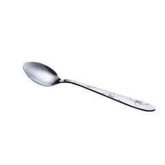 China high quality flower tableware stainless steel western hotel restaurant tableware tea spoon set
