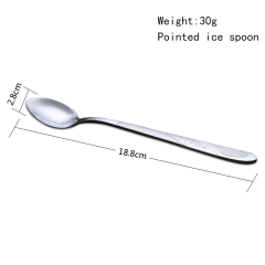 Hot Sale Modern Style Hotel And Home Use Flatware Set Ice Spoons Stainless Steel Solid Silver Cutlery