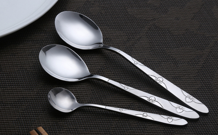 Hot Sale Modern Style Hotel And Home Use Flatware Set,Dinner Spoons Forks Knife Stainless Steel Solid Silver Cutlery