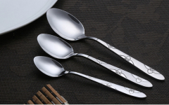 Hot Sale Modern Style Hotel And Home Use Flatware Set,Dinner Spoons Stainless Steel Solid Silver Cutlery
