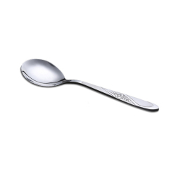 Chinese Luxury Silver Wedding Flatware Set Cutlery Stainless Steel Spoon Set