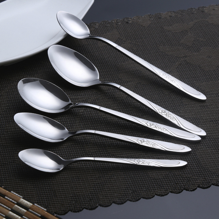 China high quality stainless steel western hotel home restaurant dinnerware sets dinner spoon