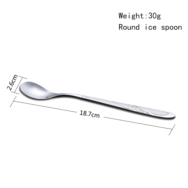 Stainless Steel Spoon Silverware Polished Metal Wedding Quality Silver Cutlery Spoon