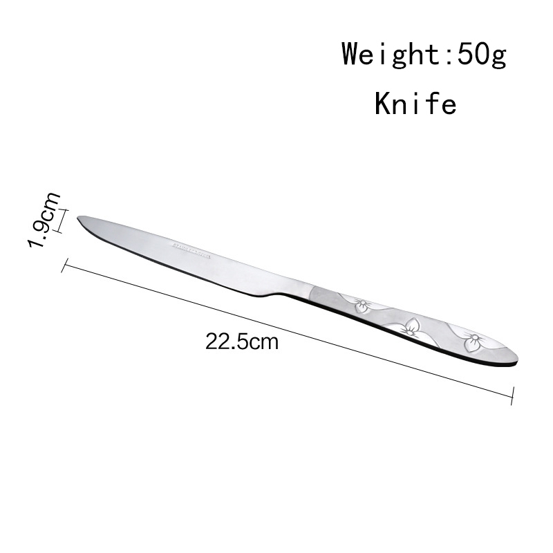 High quality Western Steak knife lamb chop knife table knives set stainless steel