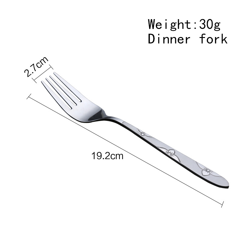 Best Popular Design Western Food Steak Pasta Restaurant Stainless Steel Fork Set Gift