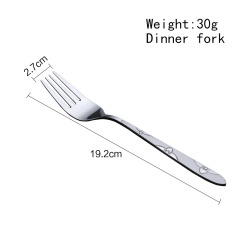 Best Popular Design Western Food Steak Pasta Restaurant Stainless Steel Fork Set Gift