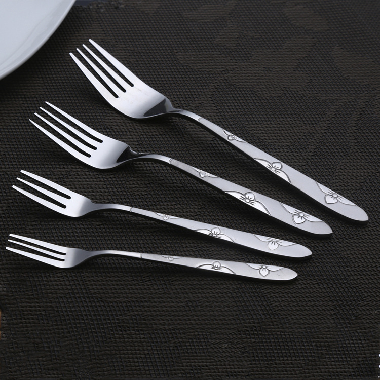 Best Popular Design Western Food Steak Pasta Restaurant Stainless Steel Fork Set Gift