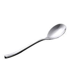 Simple 201 stainless steel mirror polish thickened western food home use spoon dessert spoon