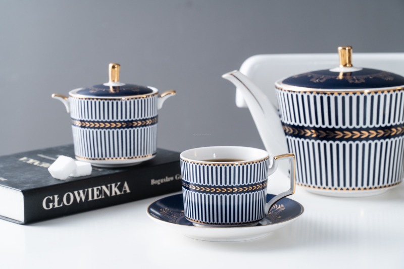 European Luxury Ceramic Coffee Cup Tea Cup And Saucer 11 Pcs Afternoon Tea Set