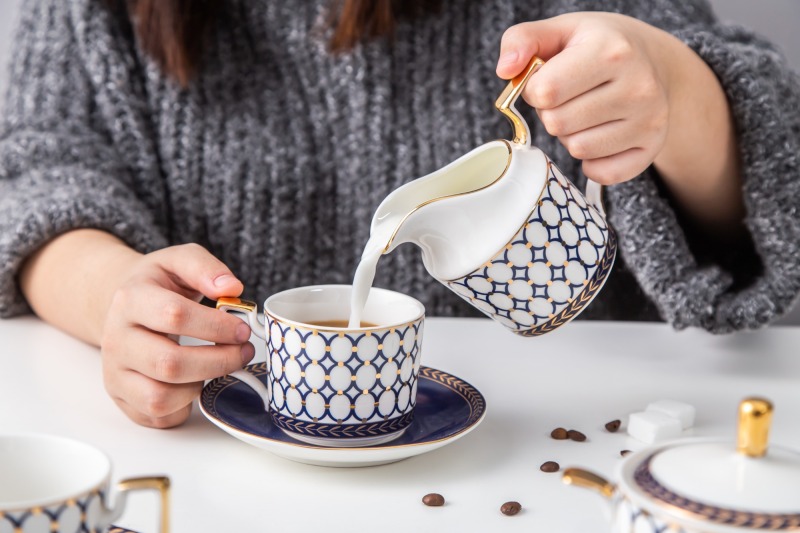 Modern Style Luxury Ceramic Coffee Cup Tea Cup And Saucer 11 Pcs Afternoon Tea Gift Set