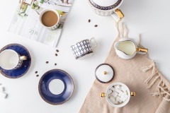 Modern Style Luxury Ceramic Coffee Cup Tea Cup And Saucer 11 Pcs Afternoon Tea Gift Set