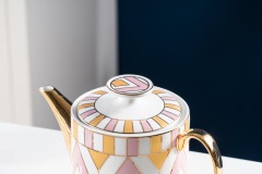 European Luxury Golden Handle Ceramic Coffee Cup Tea Cup And Saucer 11 Pcs Home Cafe Gift Set