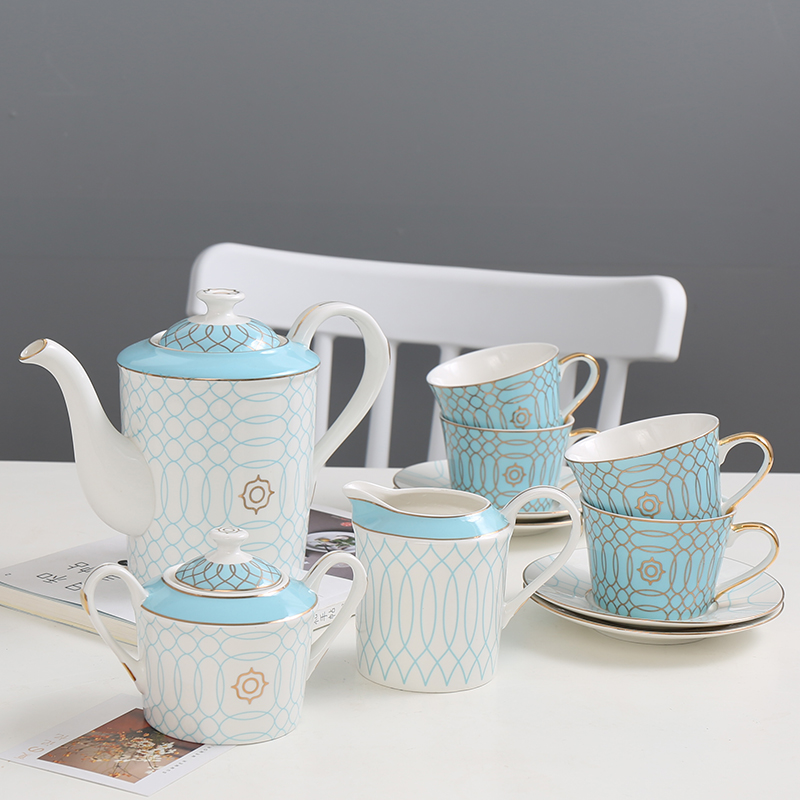 Nordic Simple Style Luxury Ceramic Coffee Cup Tea Cup And Saucer 11 Pcs Afternoon Tea Gift Set