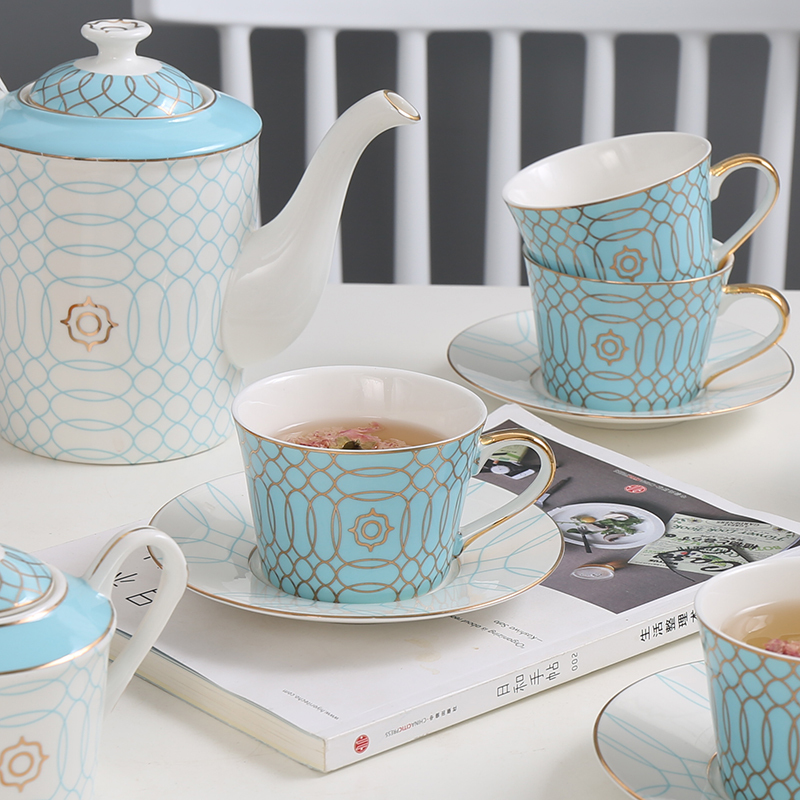 Nordic Simple Style Luxury Ceramic Coffee Cup Tea Cup And Saucer 11 Pcs Afternoon Tea Gift Set