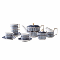 European Luxury Ceramic Coffee Cup Tea Cup And Saucer 11 Pcs Afternoon Tea Set