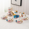 Nordic Luxury Art Design Ceramic Coffee Cup Tea Cup And Saucer 11 Pcs Afternoon Tea Gift Set