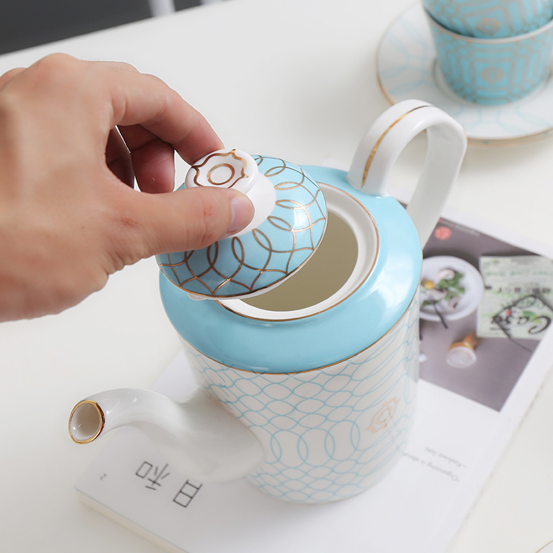 Nordic Simple Style Luxury Ceramic Coffee Cup Tea Cup And Saucer 11 Pcs Afternoon Tea Gift Set