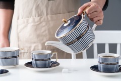 European Luxury Ceramic Coffee Cup Tea Cup And Saucer 11 Pcs Afternoon Tea Set