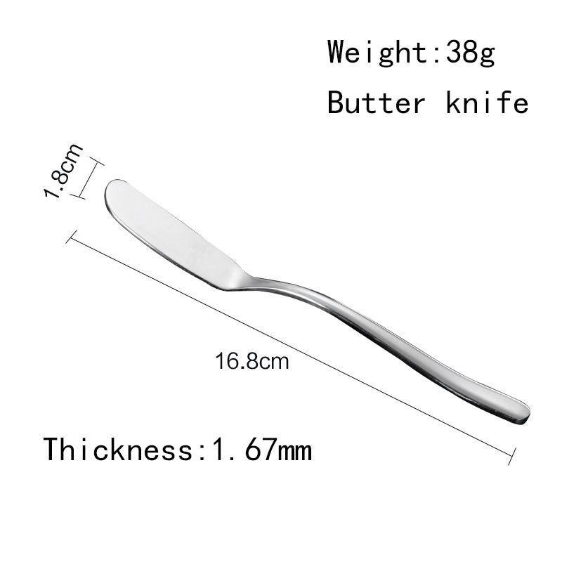 Butter knife Butter cake jam cream knife 201 stainless steel silver
