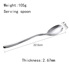 Manufacturer 201 stainless steel public spoon hotel restaurant household public spoon