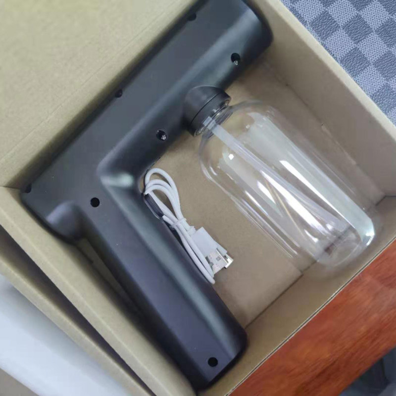 2021 cross-border explosion model handheld atomized blue wireless spray disinfection gun portable charging model