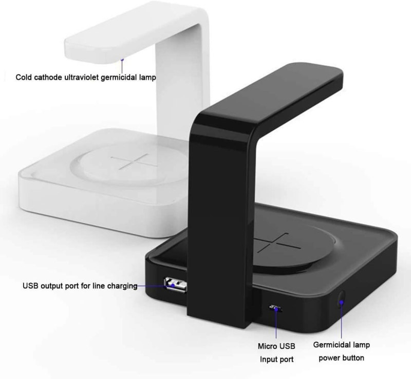 Mobile phone sterilizer wireless charging mobile phone sterilization UV disinfection box ozone sterilization disinfection lamp