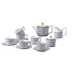 European Luxury Ceramic Coffee Cup Tea Cup And Saucer 11 Pcs Afternoon Tea Set Christmas Gift