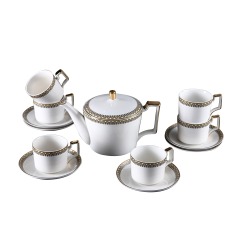 Nordic Classic Luxury Ceramic Coffee Cup Tea Cup And Saucer 11 Pcs Afternoon Tea Gift Set