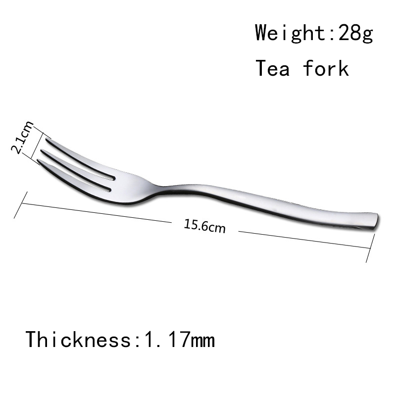 Chinese stainless steel French hotel western silver mirror polished dinnerware sets tableware fork