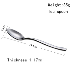 Mirror polished silver stainless steel cutlery tableware dinner spoon flatware tea spoon