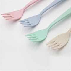 Environmental protection wheat straw travel student chopsticks spoon fork set tableware three-piece boxed