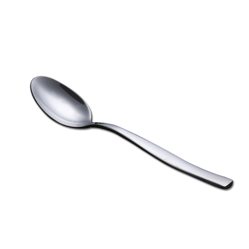 Hot selling forged stainless steel cutlery tableware dinner spoon flatware wedding white silver