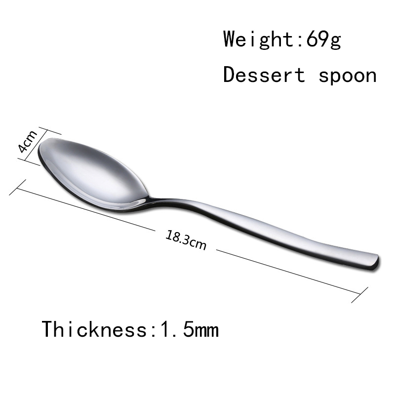 China manufacturer mirror polished silver stainless steel cutlery tableware dessert spoon flatware spoon