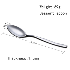 China manufacturer mirror polished silver stainless steel cutlery tableware dessert spoon flatware spoon