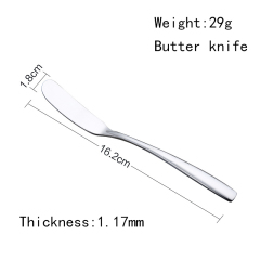 Stainless steel high-end thickened western tableware cutleries silver butter knife