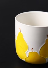 Lovely Pear Design Ceramic Coffee Mug Custom Tea Mug Funny Children Mug Large Capacity Coffee Cup