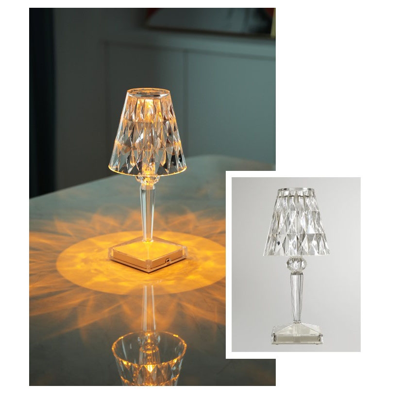 Fashion Rechargeable Acrylic Table Lamp Touch Control Crystal Table Lamp Night Light Home Office Hotel