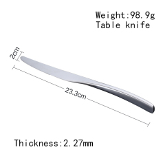 China stainless steel tableware set dinner knives mirror polish silverware dinnerware cutlery