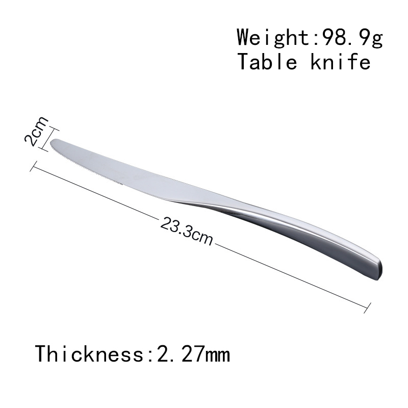 China stainless steel tableware set dinner knives mirror polish silverware dinnerware cutlery