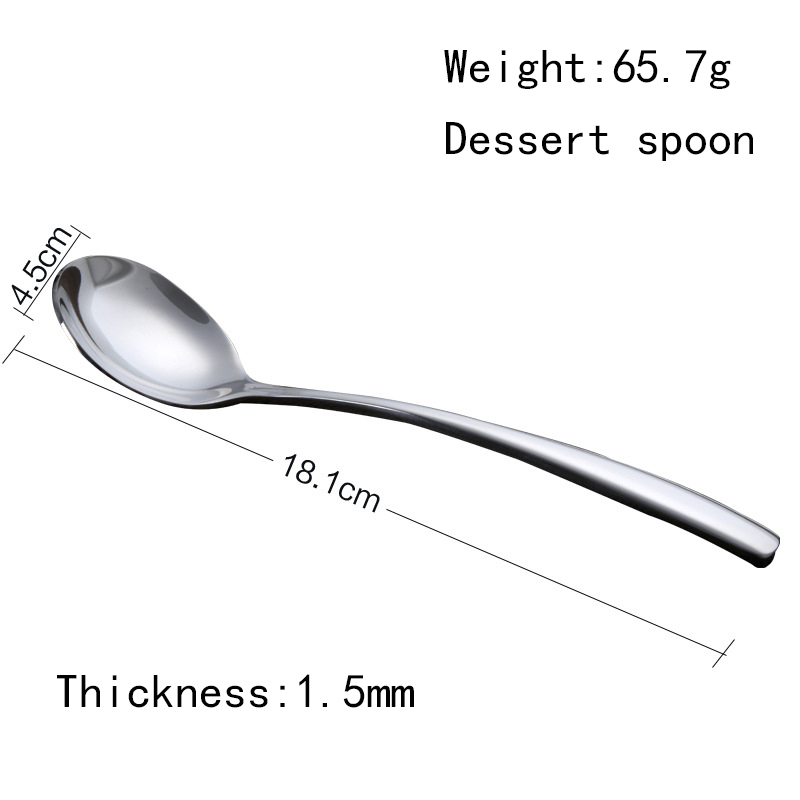 Hot selling high quality sustainable reusable cutlery tableware flatware dessert spoon