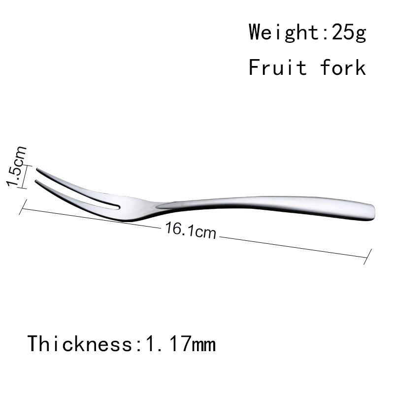 Polish stainless steel flatware set dinnerware fruit fork for restaurant hotel home