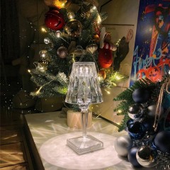 Fashion Rechargeable Acrylic Table Lamp Touch Control Crystal Table Lamp Night Light Home Office Hotel