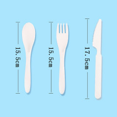 Wheat straw tableware household knives, forks, spoons, portable and tableware three-piece set for picnic trips