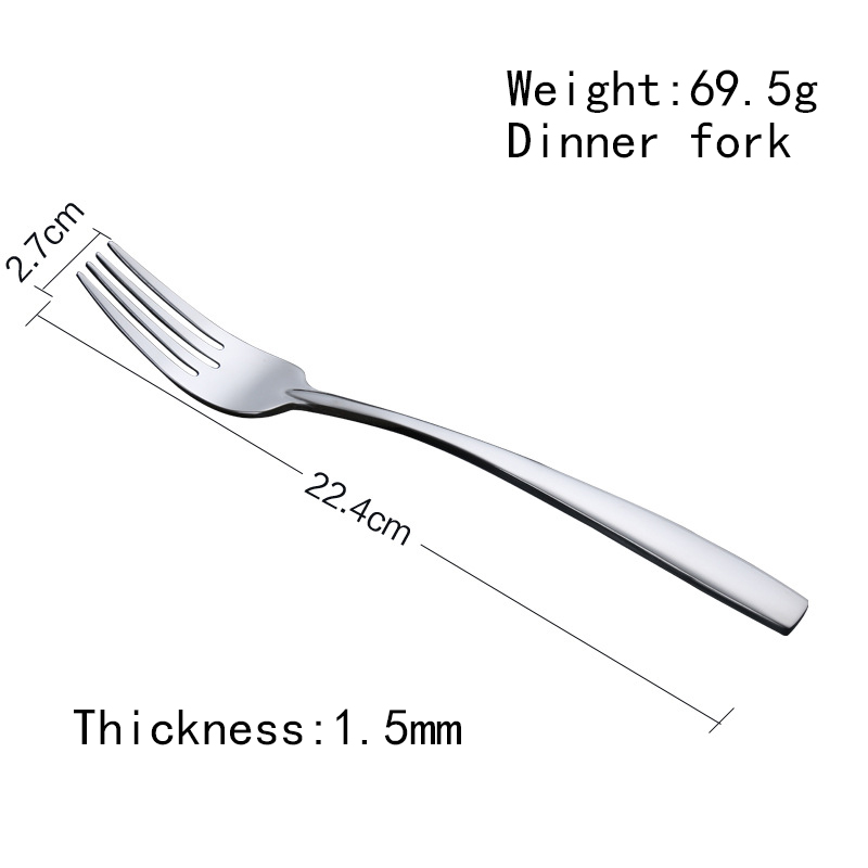 Hot Sale Unique Design Mirror Polish Stainless Steel Elegant Flatware Set Cutlery Dinner Fork
