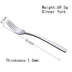 Hot Sale Unique Design Mirror Polish Stainless Steel Elegant Flatware Set Cutlery Dinner Fork